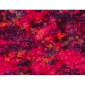 Hot Pink Purple Orange Batik Watercolor Fabric 1 yd Quilting Sewing Crafts